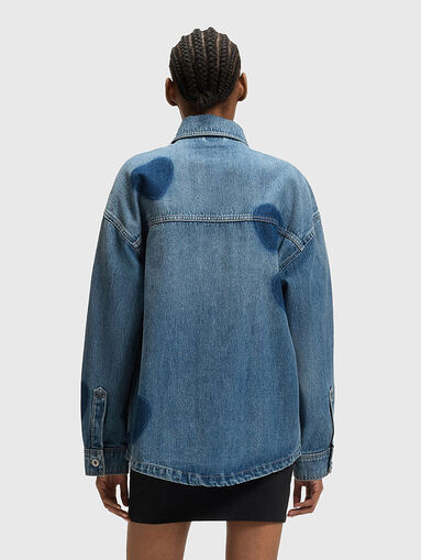 Denim jacket with worn effect - 3