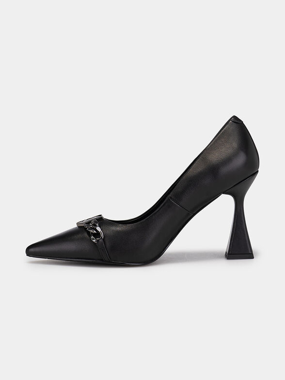 DEBUT KL CHAIN COURT black heeled shoes - 4