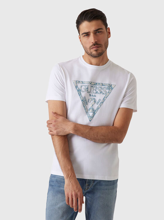 T-shirt in dark blue with logo  - 1