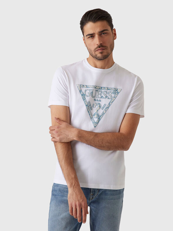 T-shirt in dark blue with logo  - 1