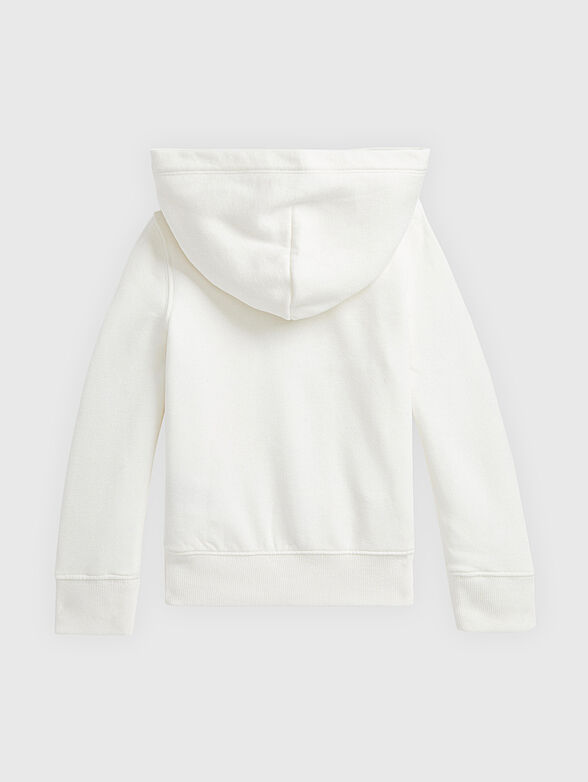 White hooded sweatshirt with Polo Bear print - 2