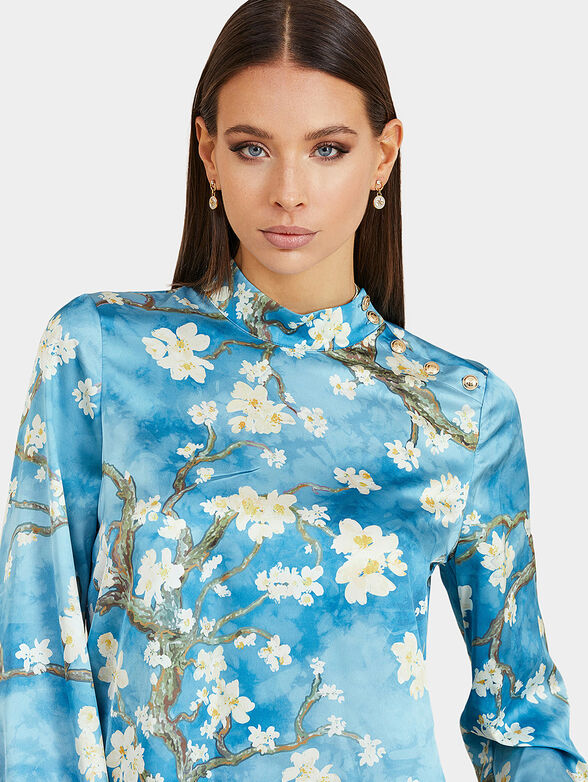 BLOSSOM black blouse with floral motifs - 4