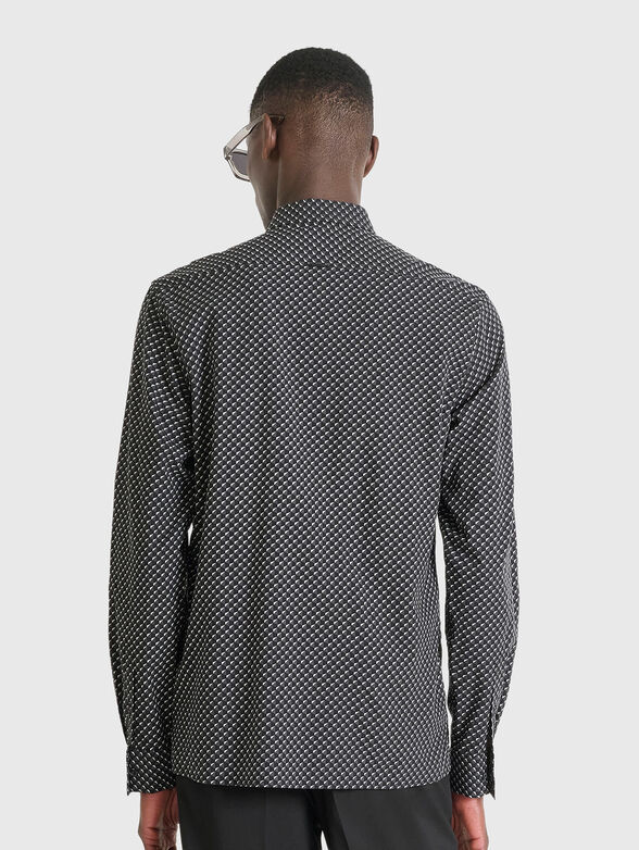 BARCELONA cotton shirt with micro print - 2