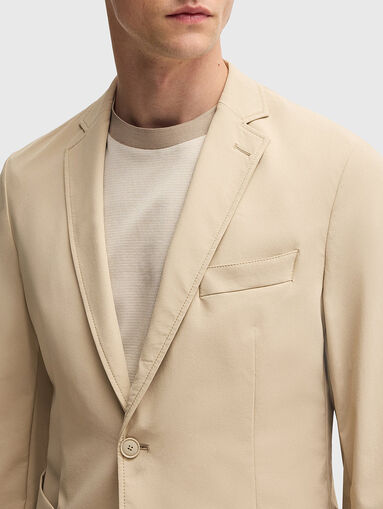 Slim jacket in beige color - 5