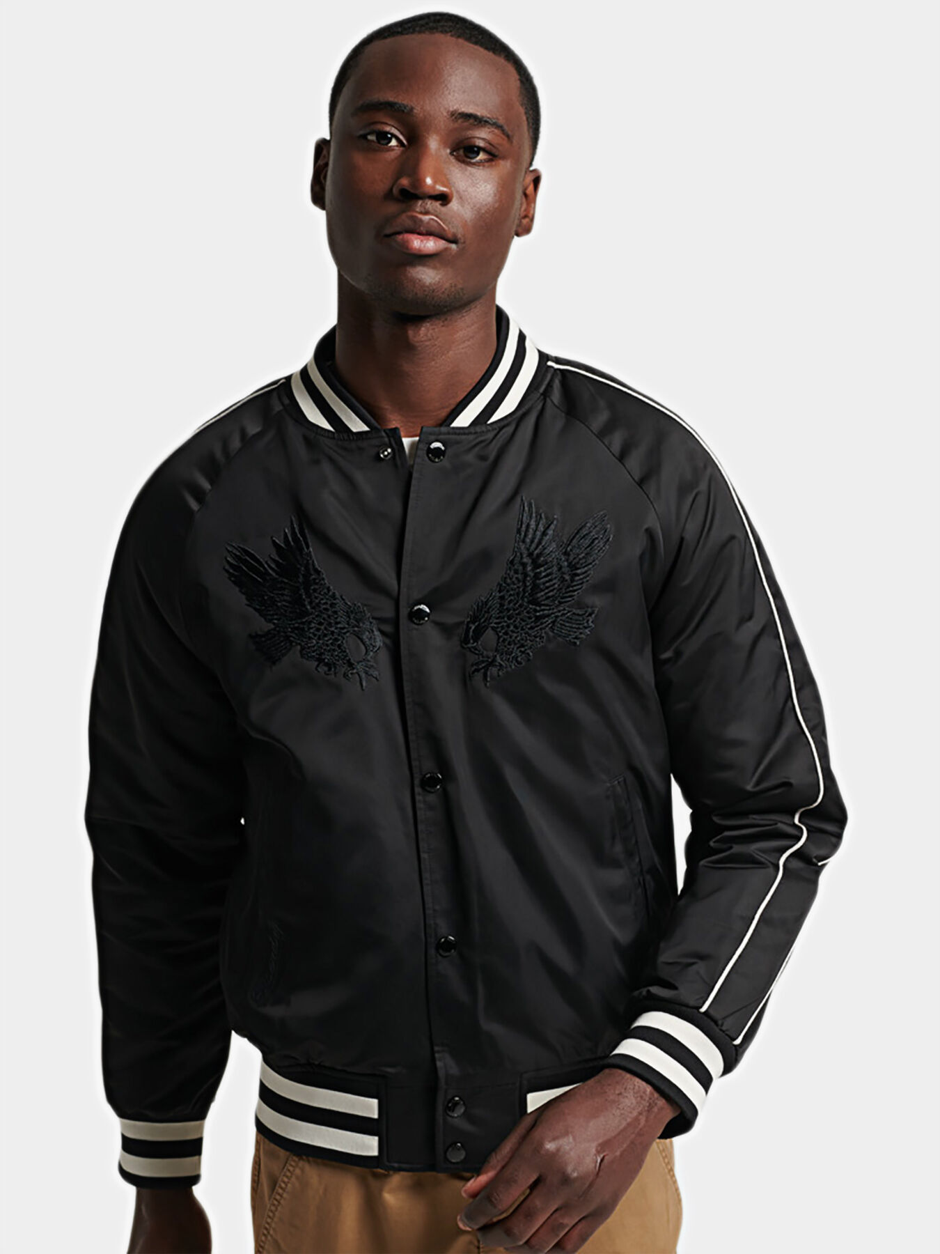 Jacket with Japanese art motifs brand SUPERDRY