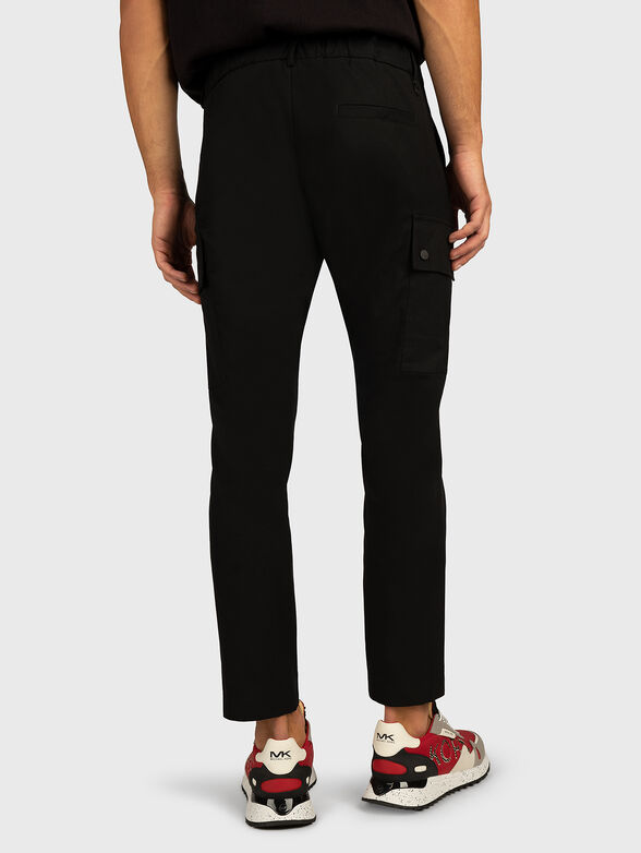 RON black trousers with accent zips  - 2