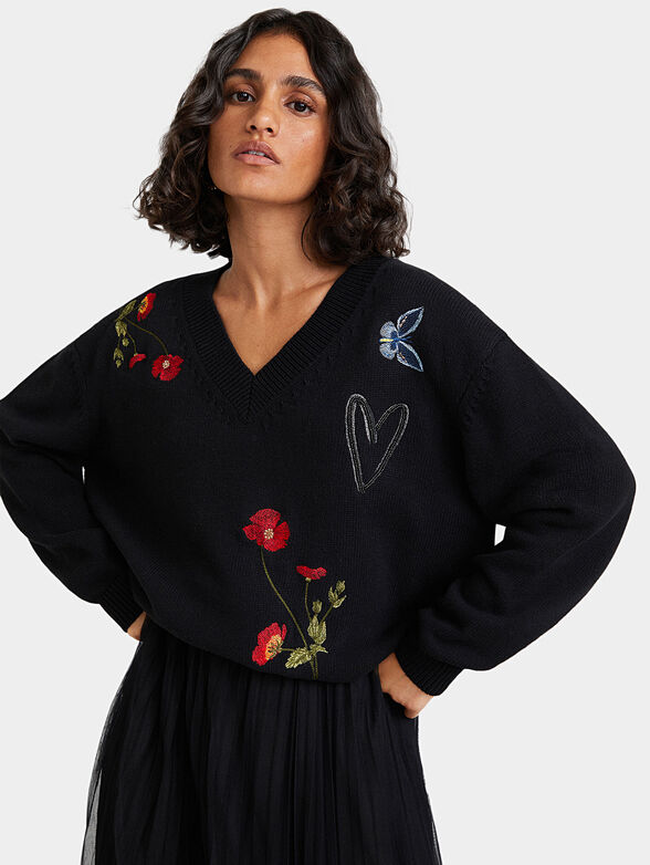 Sweater LUCA with embroidery - 1