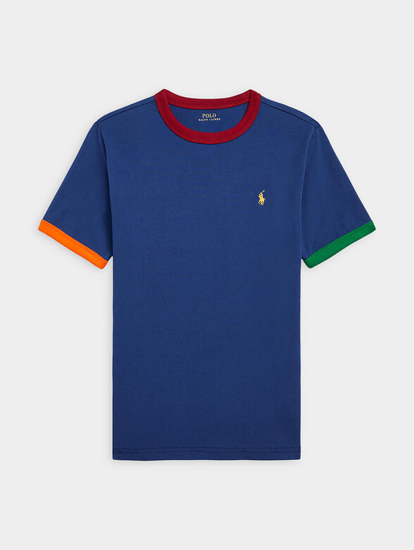 Cotton T-shirt with colourful details - 1