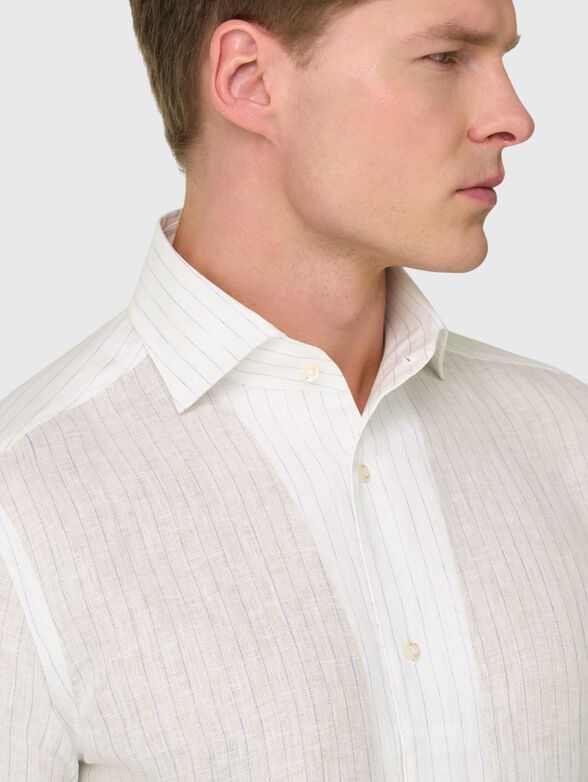 Striped linen shirt - 4