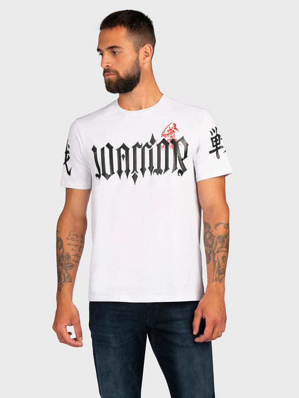 White T-shirt with contrasting print - 1