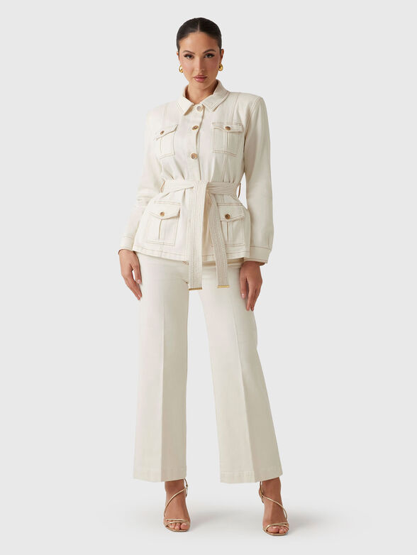 NAOMI denim jacket with accent stitching - 2