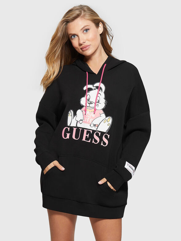 Sweatshirt type dress with logo detail - 1