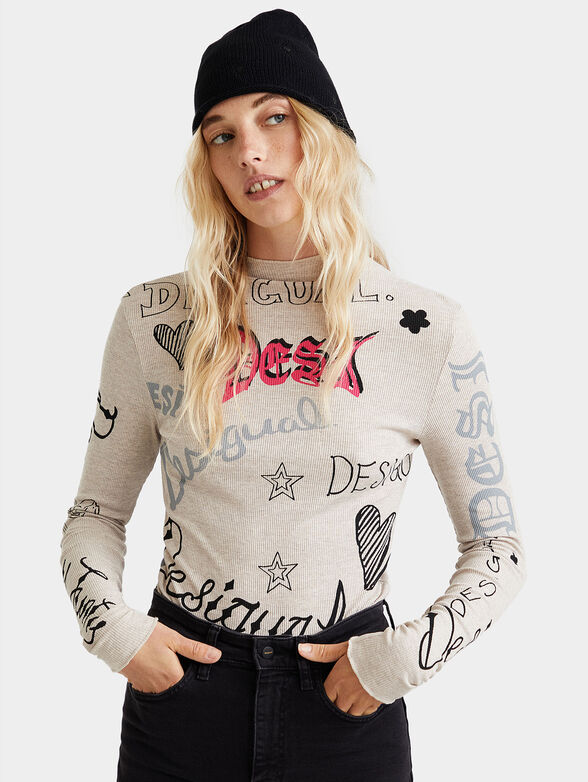 Blouse with logo rpint - 1