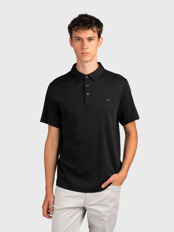 Cotton polo shirt with logo detail - 1
