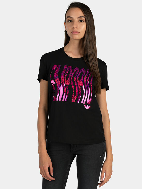 Cotton Т-shirt with logo lettering - 1