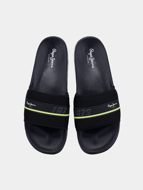 Slide sandals in black - 6