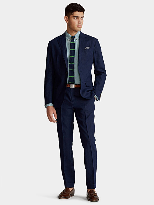 Navy linen pants - 2