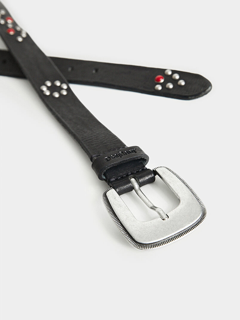 Leather belt with studs - 3