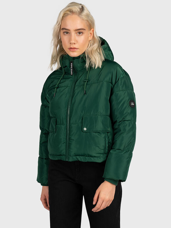 AMANDINE black cropped jacket with pockets - 1