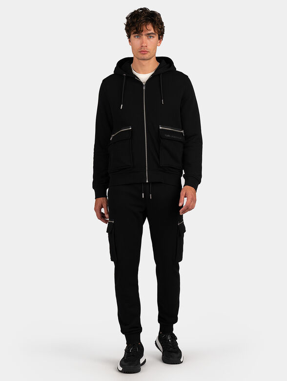 Sweatshirt with hood and logo print on the back - 4