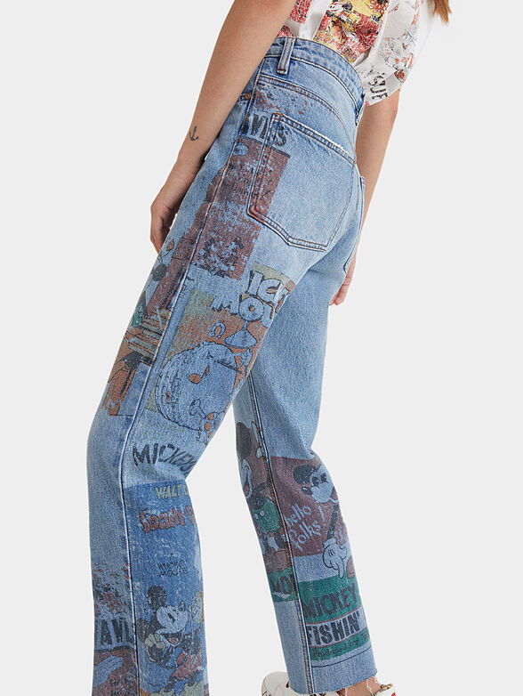 Jeans with Mickey Mouse print - 4