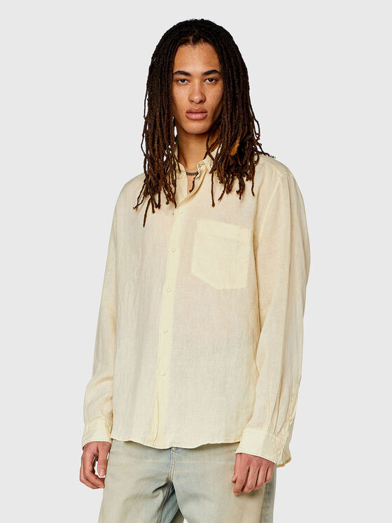 S-EMIL linen shirt in black - 1