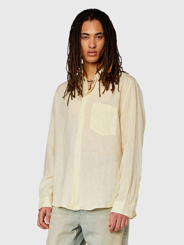 S-EMIL linen shirt in black - 1