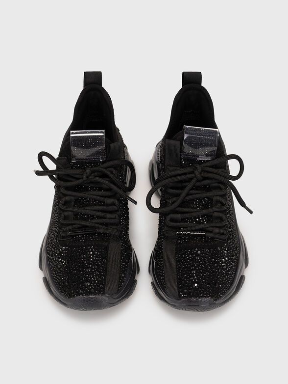 MAXIMA-R black sports shoes with rhinestones - 6