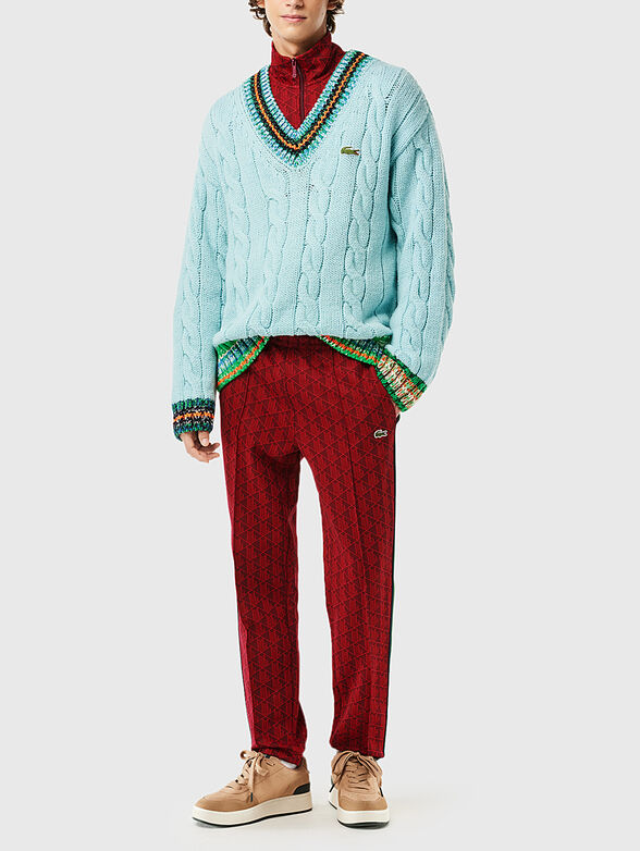 Sports trousers with monogram print - 4
