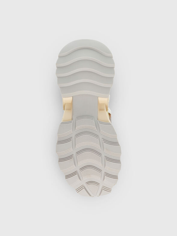 TAZMANIA white sneakers with brown details - 5
