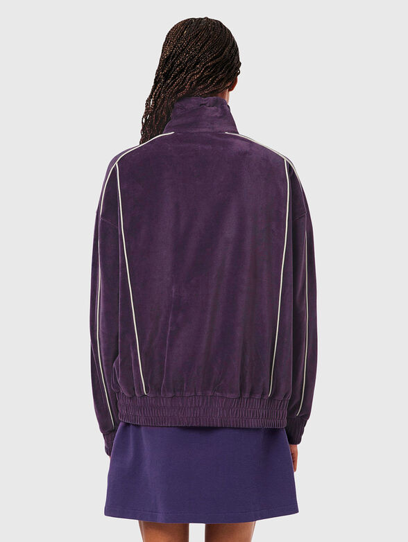 Oversized velvet sweatshirt with zip - 3