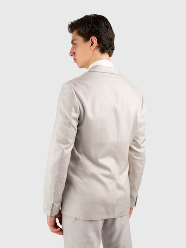 Gray single-breasted blazer - 3
