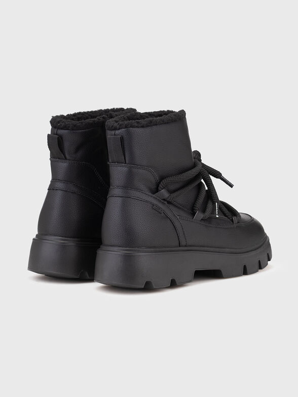 Leather boots with logo - 3