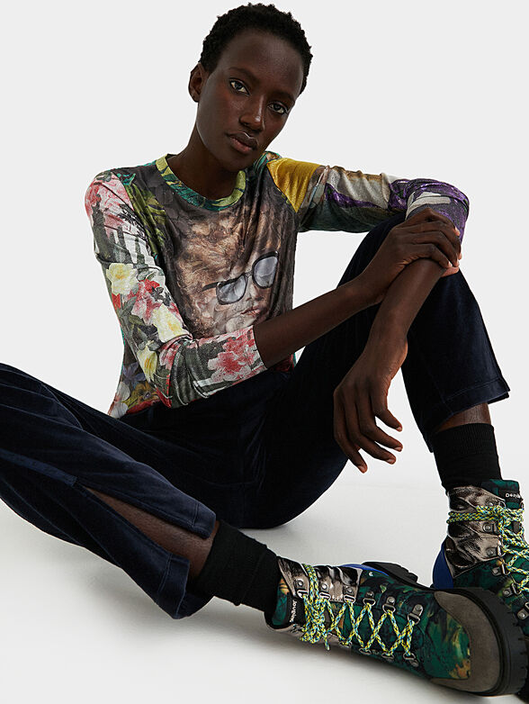 MIRNA blouse with art print - 4
