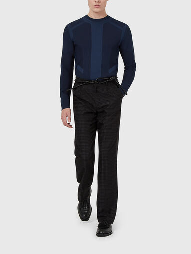 High-waisted wool trousers - 4