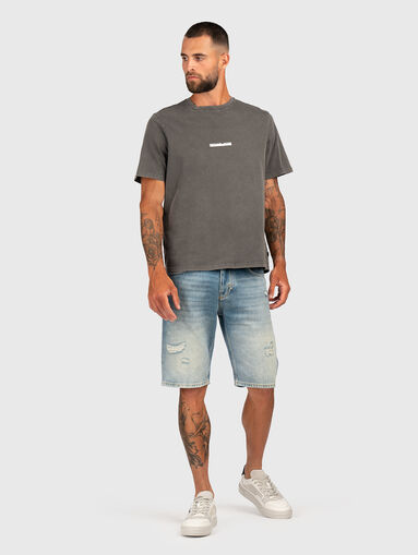 ARGON denim shorts with rips - 5