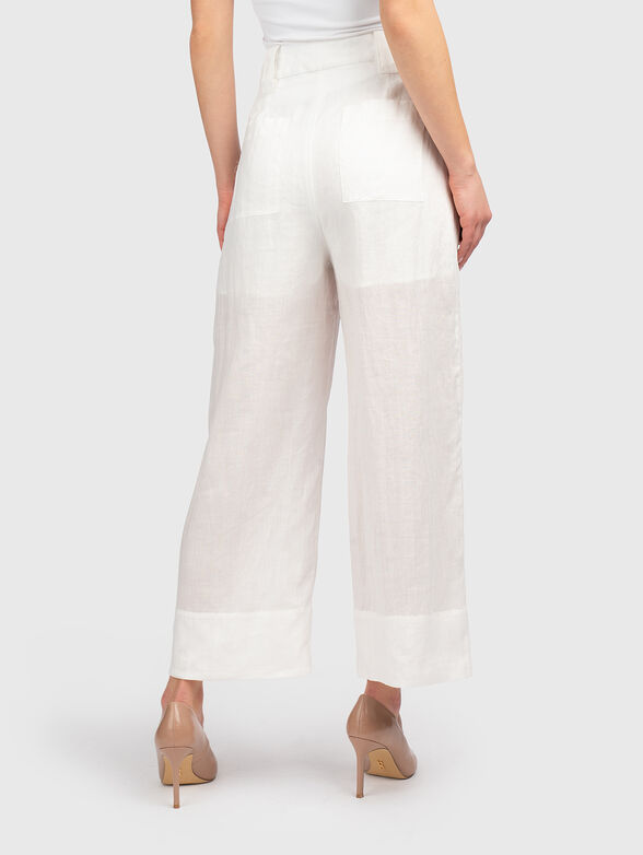 High-waisted cropped trousers with pleats - 2