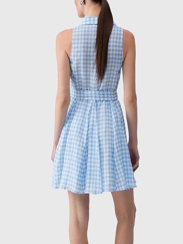 Checkered dress with collar - 2