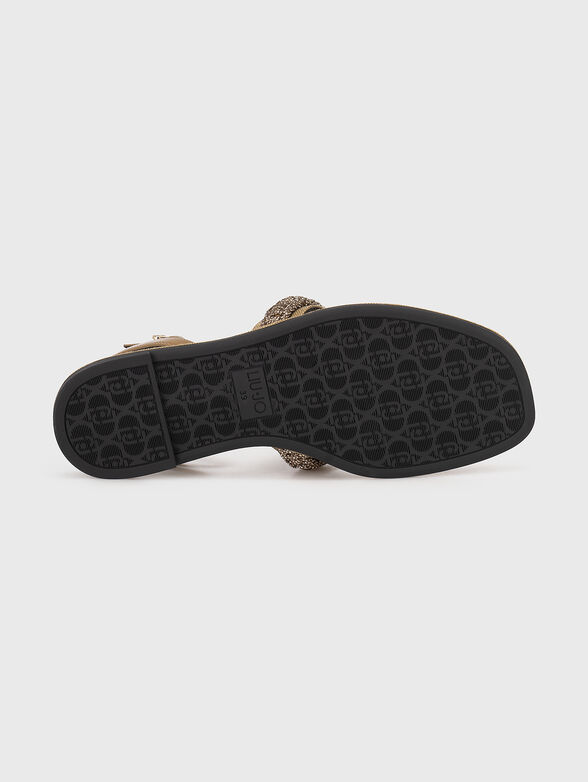 IRENE applied rhinestones sandals - 5