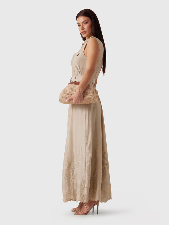 MINDY linen blend maxi dress - 4