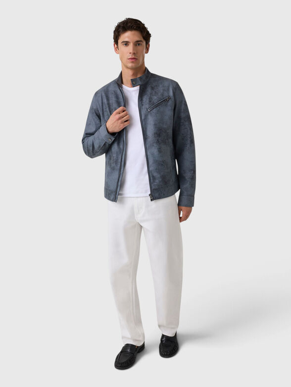 Eco leather blue jacket - 2