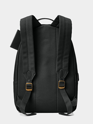 Black backpack with leather elements - 5