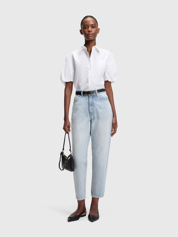 Mom  jeans in blue denim - 4