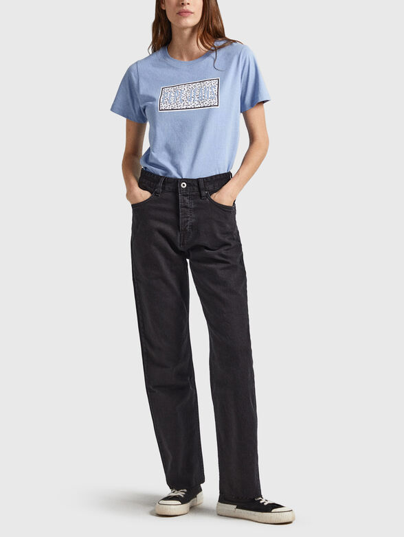 Cotton T-shirt with print and logo - 2