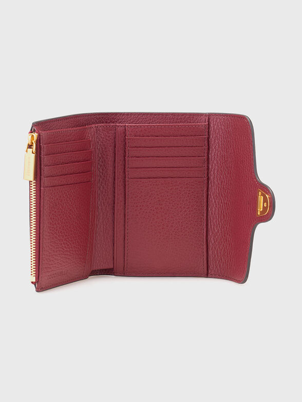 Leather wallet with grainy effect - 3