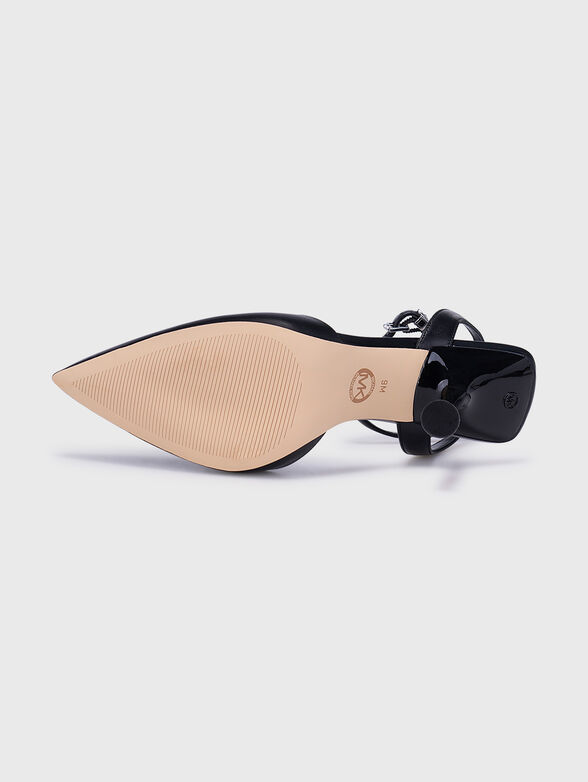 IMANI heeled leather shoes in black color - 5