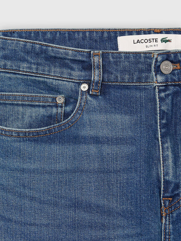 Straight jeans in blue with logo - 5