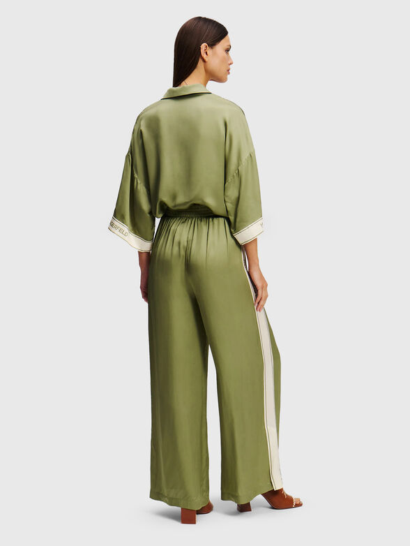 Wide leg trousers with elastic waist - 2