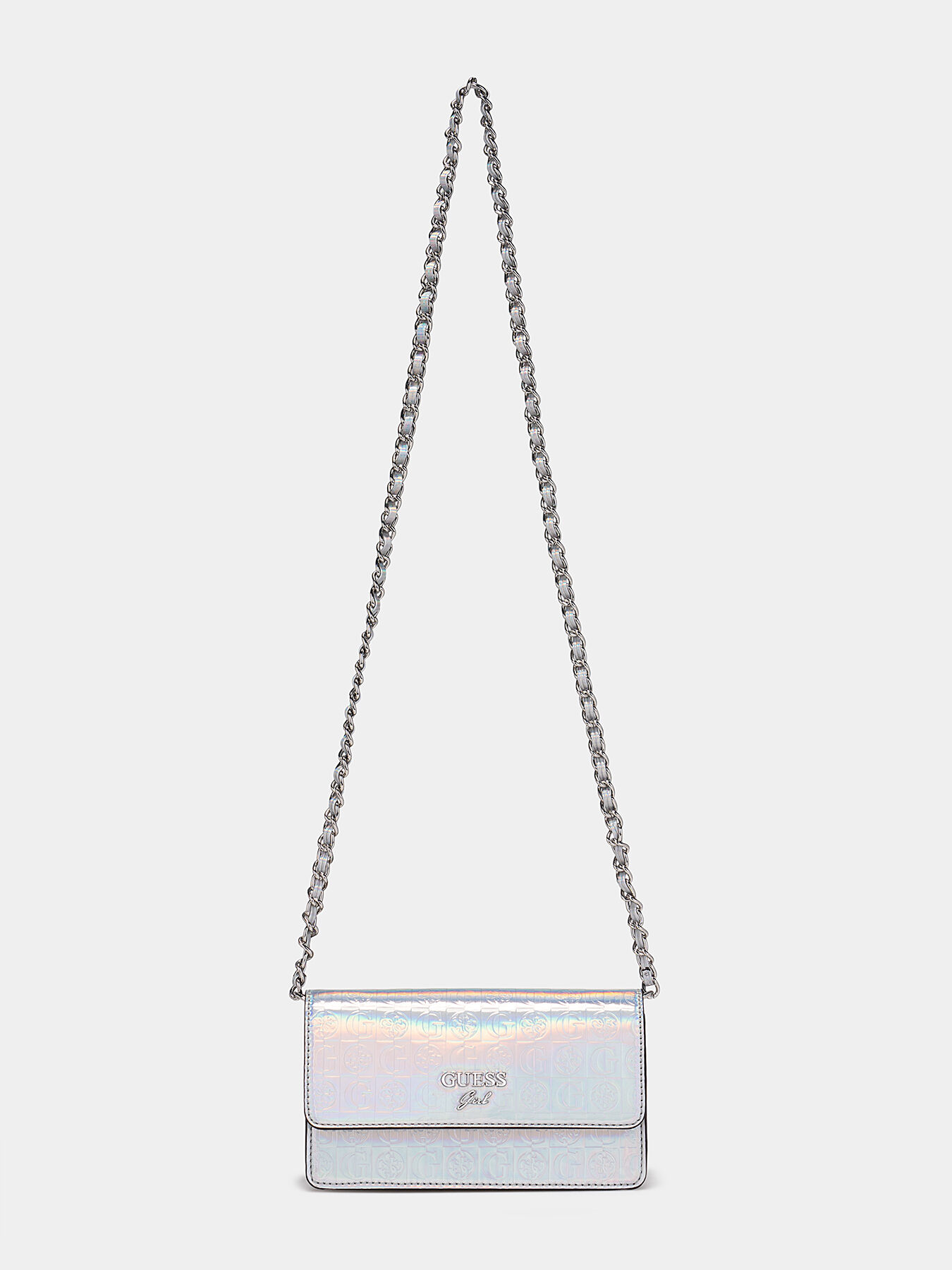 LEXI bag with holographic logo print brand GUESS Globalbrandsstore en