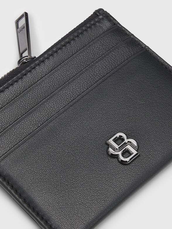 Leather cardholder with monogram - 4